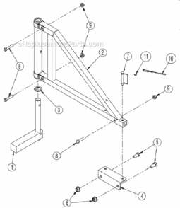 Lock_Pin Diagram and Parts List for 720713  Little Wonder Leaf Blower / Vacuum